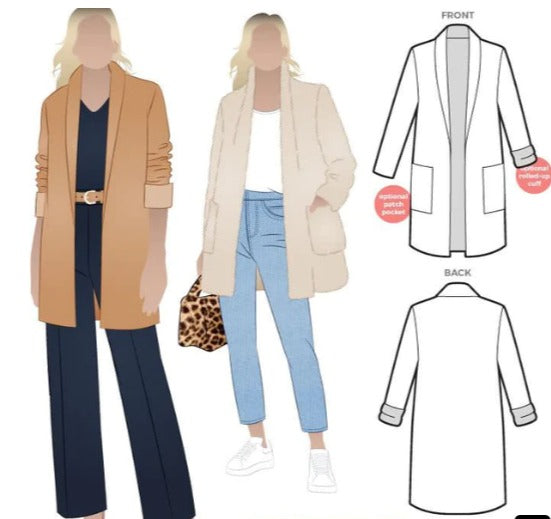 Buy Coat Sewing Patterns Australia de Linum