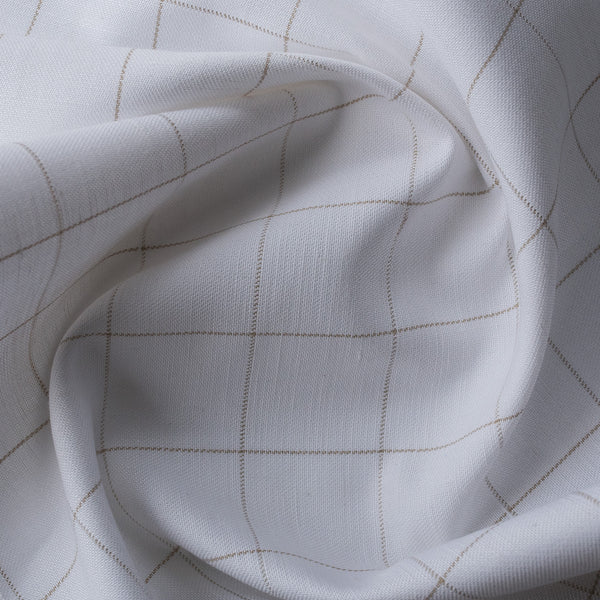 Gridline Twill Linen Blend Fabric