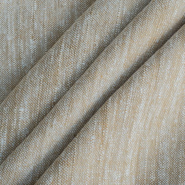 Rustic Oat Yarn-Dyed Linen Silk Blend Fabric – handwoven linen & Eri silk, medium-heavy upholstery fabric (350 GSM)