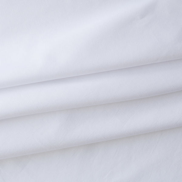 Pristine White Giza Cotton Blend Fabric