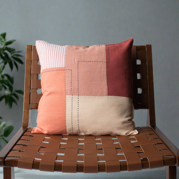 LINEN PATCHWORK CUSHION COVERS