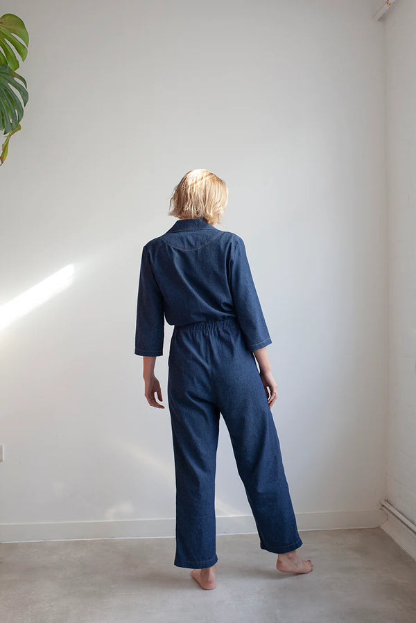Jesse Jumpsuit sewing pattern, an all-in-one outfit offering true comfort, style, and casual charm, suitable for year-round wear and a best seller.