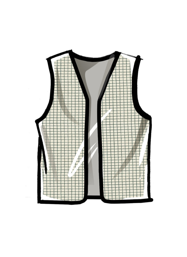 McCall's Sewing Pattern M8442 for unisex lined vests with V-neckline and optional pocket details.