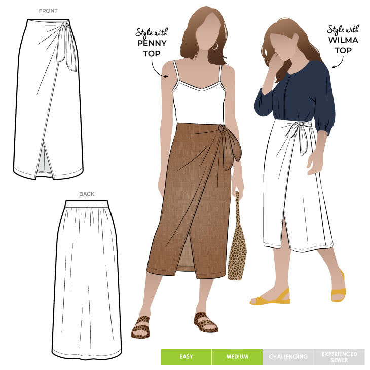 Sewing Pattern Sarong Skirt How To Tie Tie Wrap Skirt Long Pattern