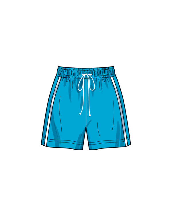Unisex pull-on shorts made using Simplicity Sewing Pattern S9795