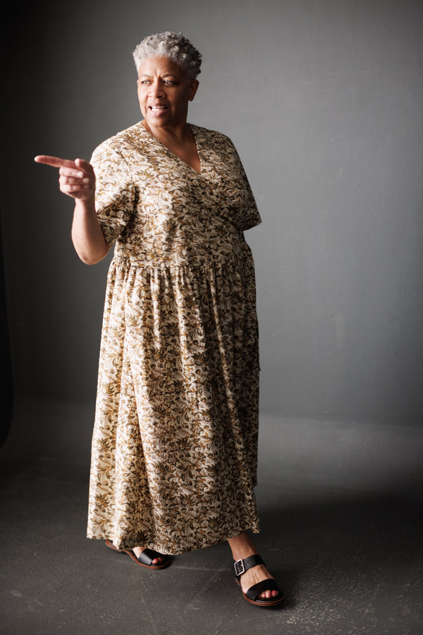 Etta Sewing Pattern - Simple Wrap Dress with Lined Bodice and Inseam Pockets