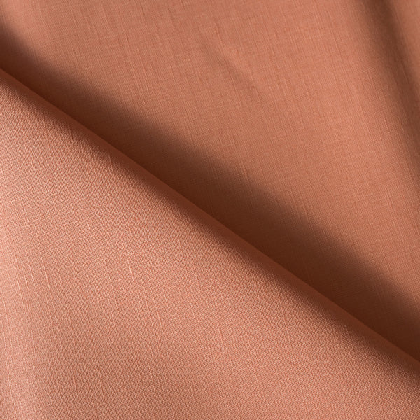Apricot 100% Linen Fabric with a fine, close weave, smooth finish, and medium drape, perfect for heavyweight apparel creations.