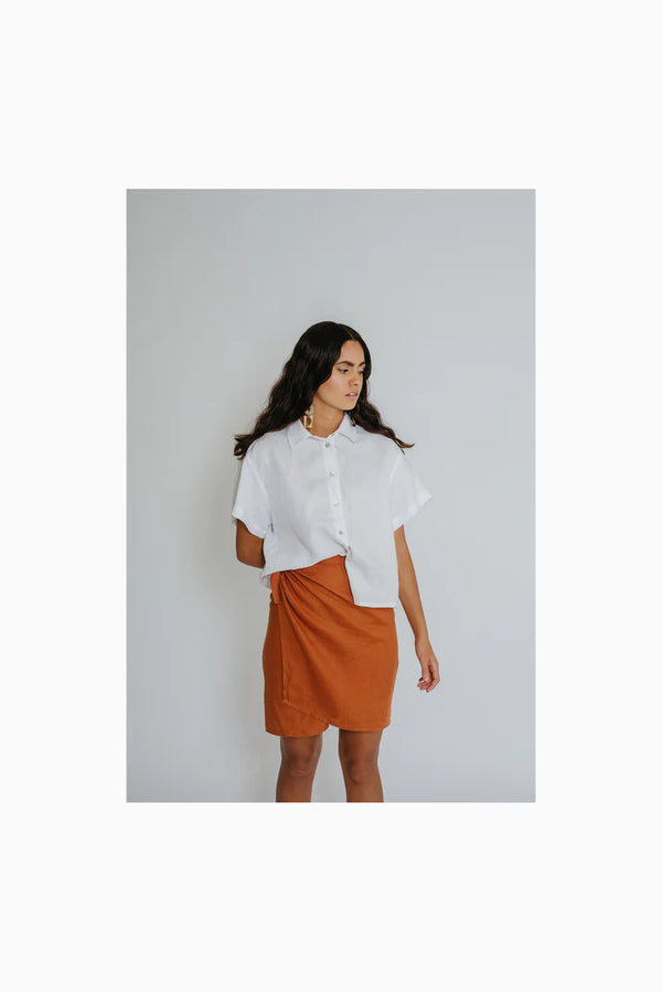 Bellbird Button Up Sewing Pattern - Boxy Cropped Fit with Short and Bishop Sleeve Options