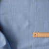 Blue Mist Pinstripe Yarn-Dyed Linen Fabric – dusty blue 100% linen with subtle woven stripes