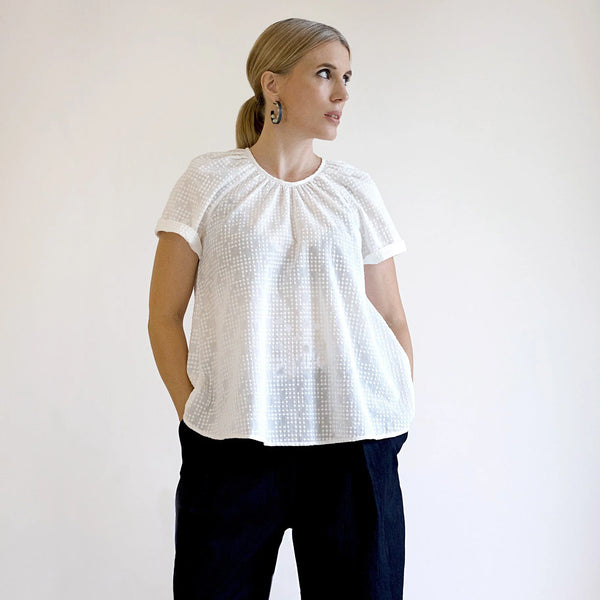 Calyx Smock Sewing Pattern – gathered smock top & dress with sleeve and hem variations