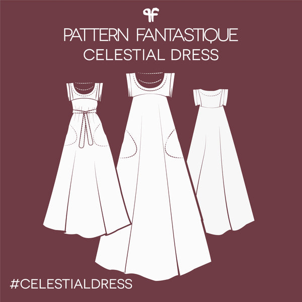 Celestial Maxi Dress Sewing Pattern – bold volume, elegant shaping & length variations