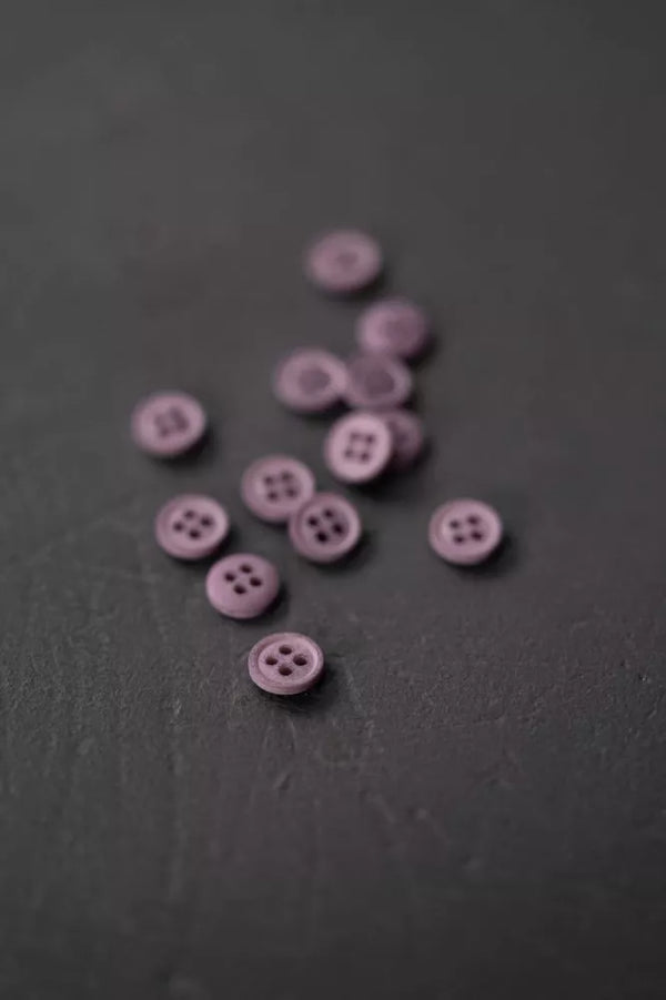 Dusty Pink Cotton Button 11mm - organic cotton sewing button, eco-friendly and washable