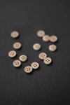 Ecru Cotton Button 11mm - organic cotton sewing button, eco-friendly and washable