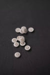 White Cotton Button 11mm - organic cotton sewing button, eco-friendly and washable