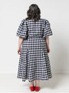 Dallas woven shirt and dress sewing pattern in gingham