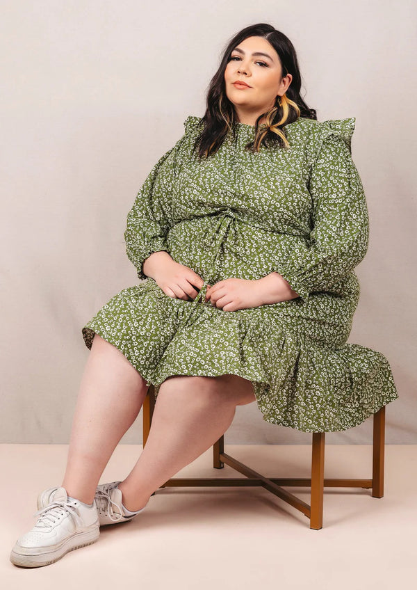 Davenport Dress Sewing Pattern – pull-on ruffle sleeve dress with elastic waist & pockets (XS–7X)