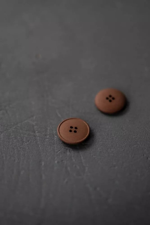 Tobacco Hemp Button 15mm - eco-friendly hemp button for sewing and garments