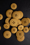 Yellow Hemp Button 15mm - eco-friendly hemp button for sewing and garments