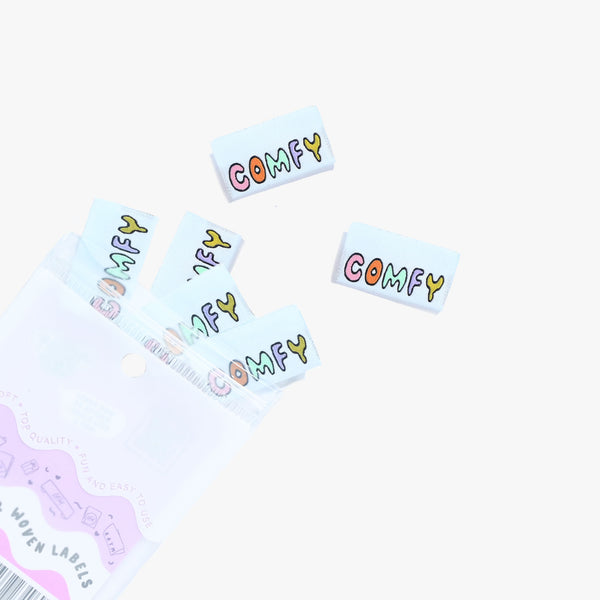 Comfy woven KATM sewing labels for handmade clothes and DIY sewing projects