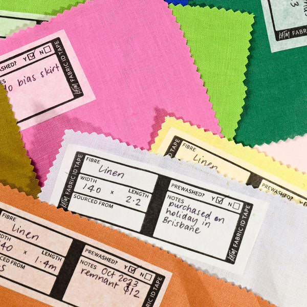 KATM Fabric ID Tape Roll 30m sewing labels for fabric organisation and DIY sewing projects