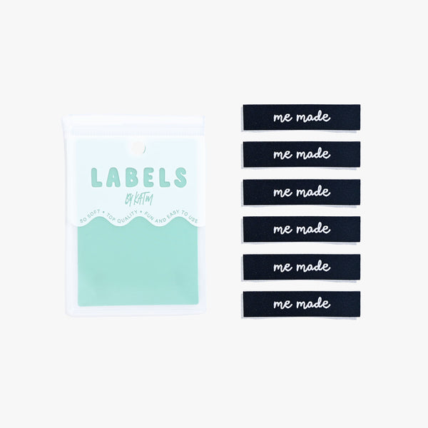 Me Made End Fold woven KATM sewing labels for handmade clothes and DIY sewing projects