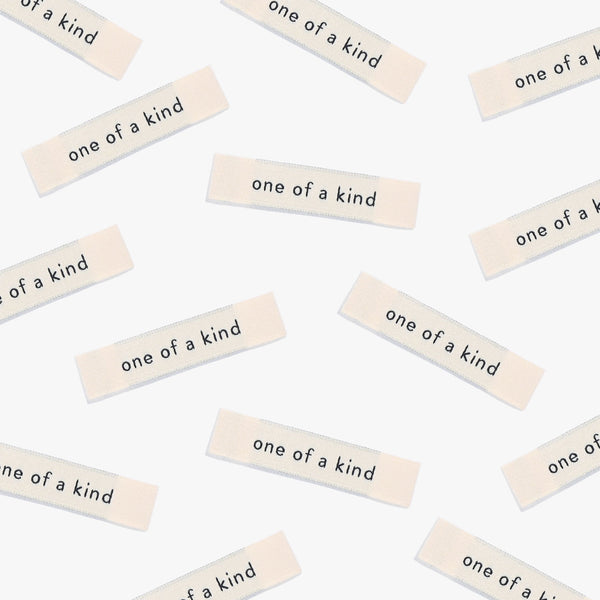 One Of A Kind woven KATM sewing labels for handmade clothes and DIY sewing projects