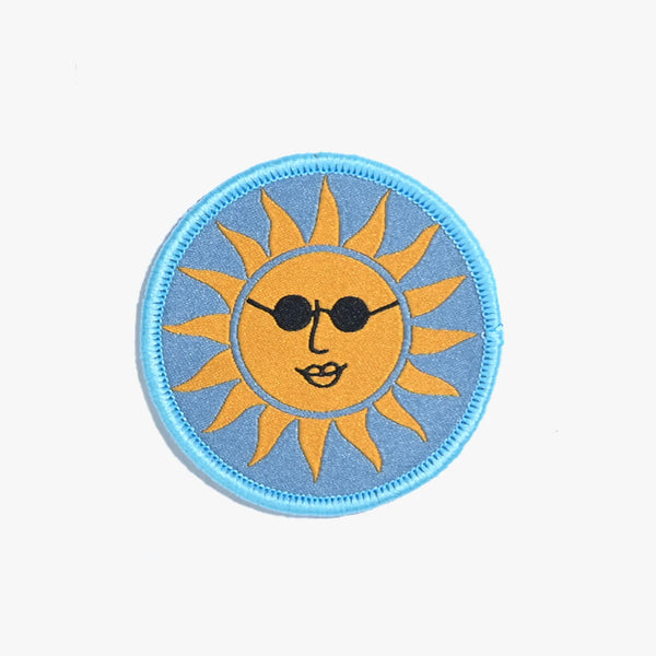 Sunglasses Sun iron-on patch KATM sewing label for handmade clothes and DIY sewing projects