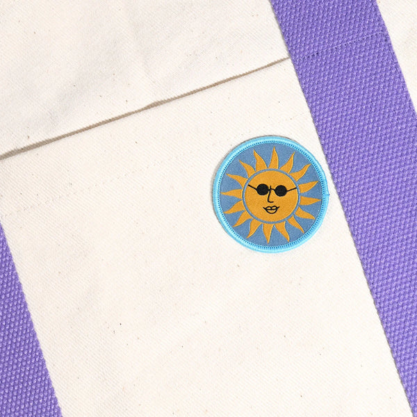 Sunglasses Sun iron-on patch KATM sewing label for handmade clothes and DIY sewing projects
