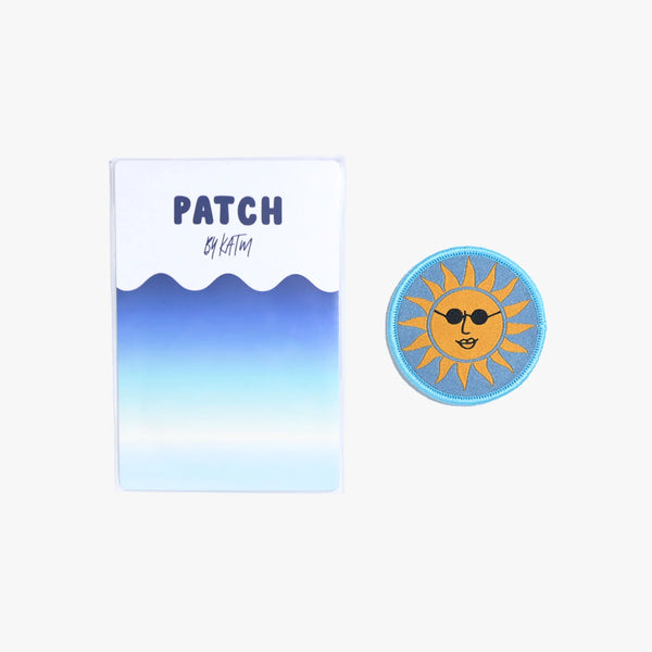 Sunglasses Sun iron-on patch KATM sewing label for handmade clothes and DIY sewing projects