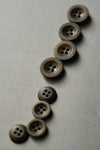 Khaki corozo button 14mm, 4 hole sewing button