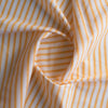 Marigold Stripe Yarn-Dyed Linen Blend Fabric – bold orange & white stripes, lightweight