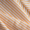 Marigold Stripe Yarn-Dyed Linen Blend Fabric – bold orange & white stripes, lightweight