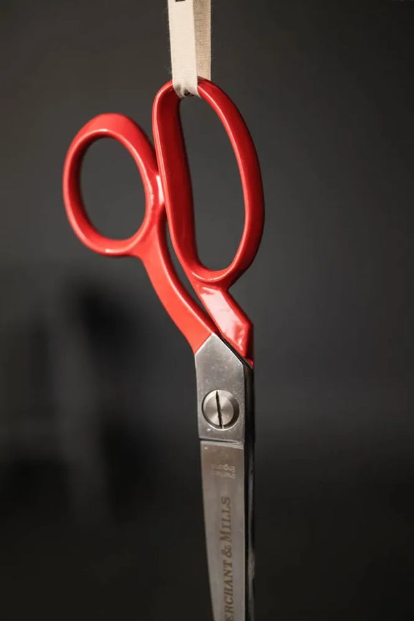 Merchant & Mills Red Extra Sharp 8" Scissors with chrome blades and red enamel handles for precision cutting