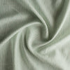 Mint Stripes Linen Fabric – yarn-dyed mint green stripes on ivory-white base, 100% linen