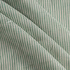 Mint Stripes Linen Fabric – yarn-dyed mint green stripes on ivory-white base, 100% linen