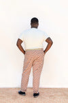 Rambler Pants Sewing Pattern – pull-on elastic waistband, built-in belt, tapered leg, XS-7X