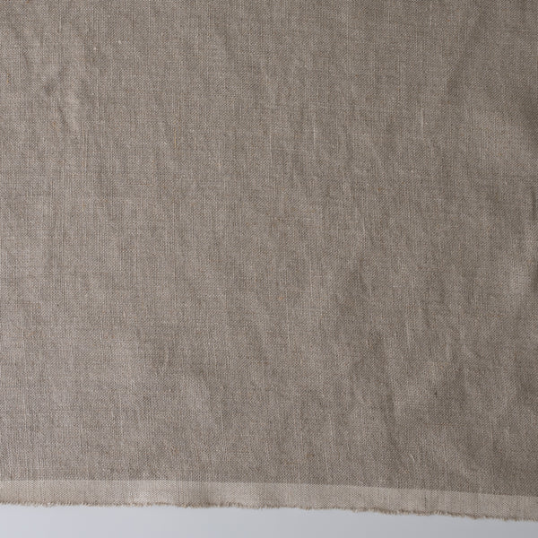 Close-up of Raw Linen extra wide 280cm 100% linen fabric 300gsm for jackets, aprons, cushions, curtains and structured home textiles