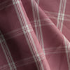 Rosewood Check Yarn-Dyed Linen Blend Fabric – dusty mauve with white intersecting grid pattern, lightweight 135 GSM