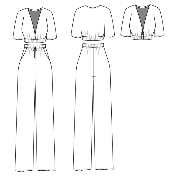 Saguaro Set Sewing Pattern – two-piece elastic waist pants & reversible V-neck top (XS–7X)