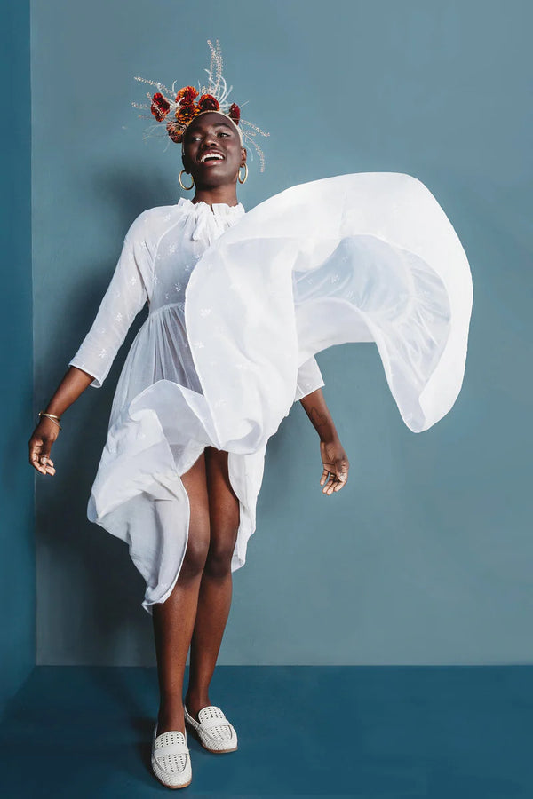 Wilder Gown Sewing Pattern – flowy modular tiered dress or top with raglan sleeves and tie neck (XS–7X)