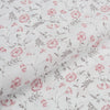 Blossom printed Sheer 100% French Flax Linen Fabric