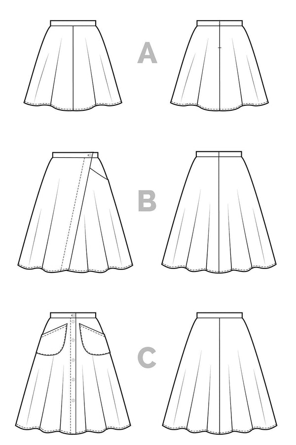Fiore Skirt Sewing Pattern-Sewing Patterns-de Linum