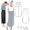 Indigo Maxi Skirt Multi-Size Sewing Pattern - hard copy-Sewing Patterns-Style Arc-4-16-de Linum