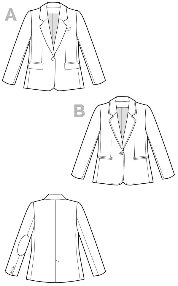 Jasika Blazer Sewing pattern-Sewing Patterns-de Linum