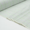 Lime Green Plaid Linen Blend Fabric