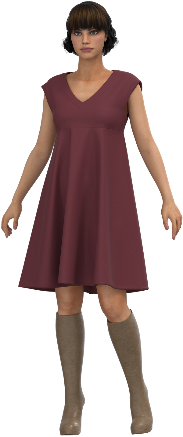 Lissy Flared Dress Sewing Pattern - PDF