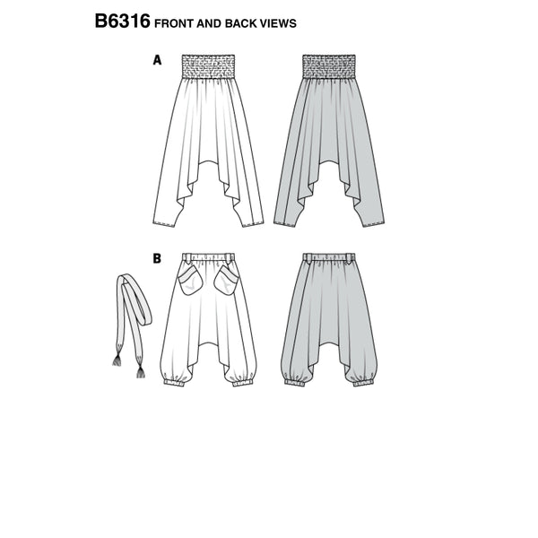 Misses' Harem Pant Sewing Pattern