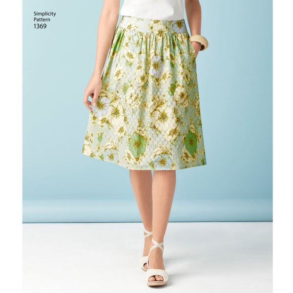 Misses' Skirts 1369 Multi-Size Sewing Pattern