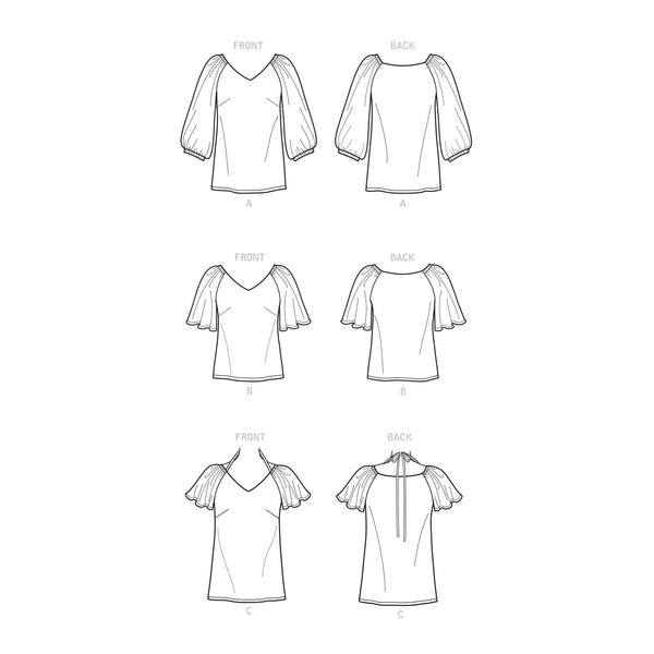 Misses' & Women's Tops in Two Lengths S9334 Sewing Pattern
