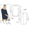 Sadie Tunic Multi-Size Sewing Pattern - hard copy-Sewing Patterns-Style Arc-4-16-de Linum